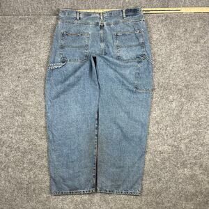 Full Blue Jeans Mens Size 42x32 Blue‎ Straight Fit Denim Classic Casual Workwear